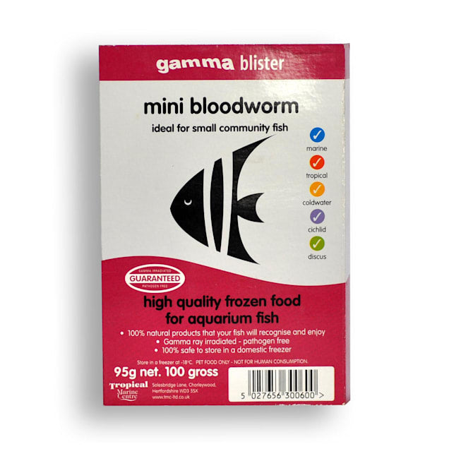 GAMMA Frozen Blister Pack- Mini Bloodworms 95g