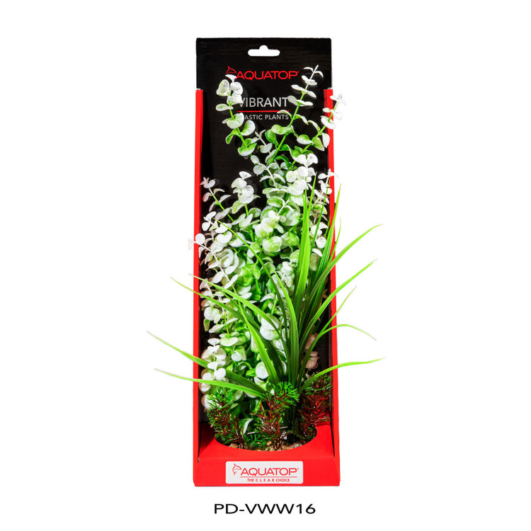 Aquatop Vibrant Wild Plant White 16"