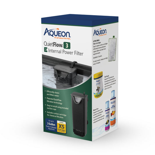 Aqueon QuietFlow E Internal Power Filter- 3 gal