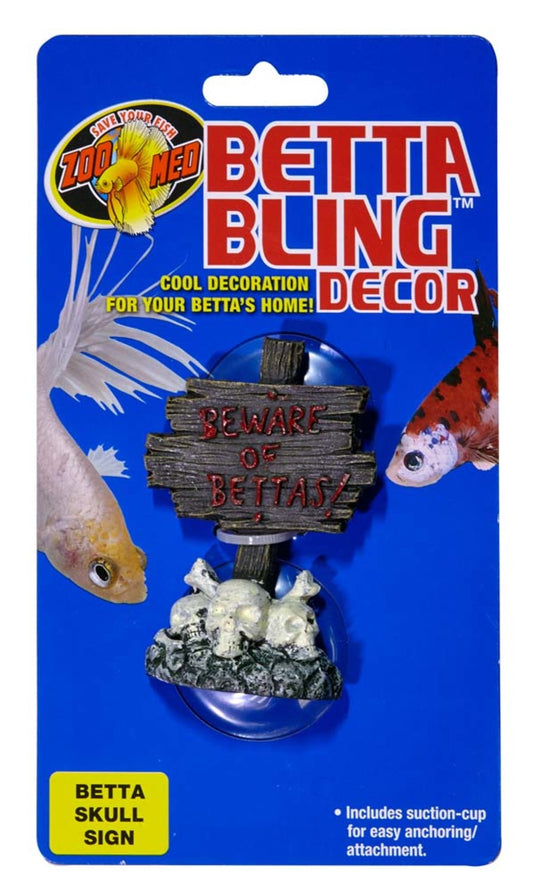 Zoo Med Betta Bling Skull Sign