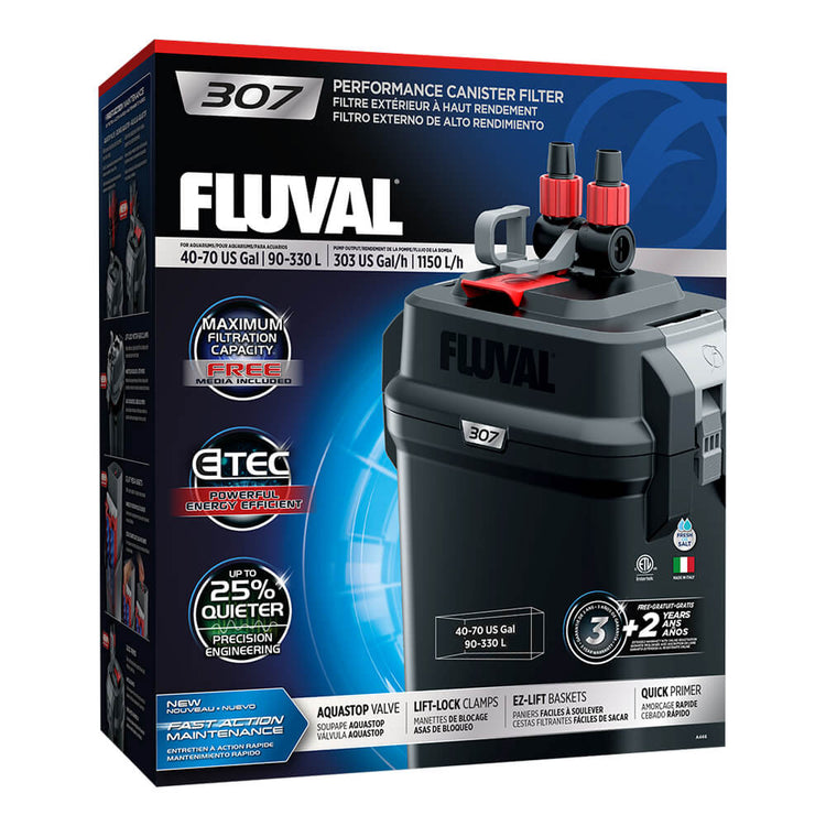 Fluval 307 External Filter 120Vac, 60Hz (40-70 gal)