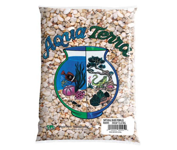 Aqua Terra River Pebbles Aquarium Gravel 5 lb