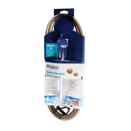 Aqueon Aquarium Siphon Vacuum Gravel Cleaner- M 9"