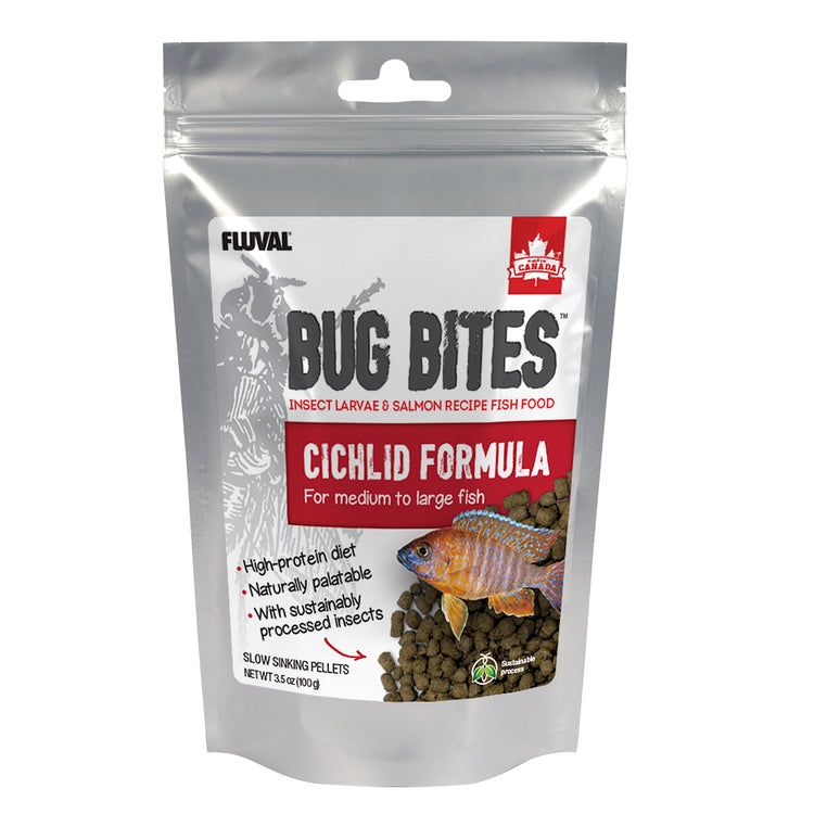 Fluval Bug Bites M-L Cichlid Pellets 3.53oz