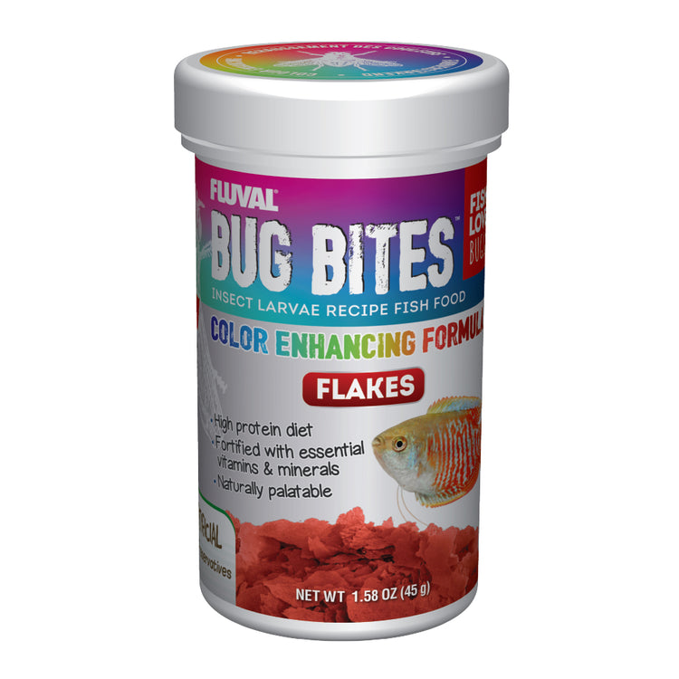Fluval Bug Bites Color Enh. Flakes 1.58oz