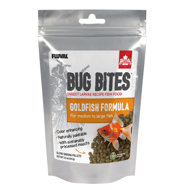 Fluval Bug Bites M-L Goldfish Pellets 3.53oz
