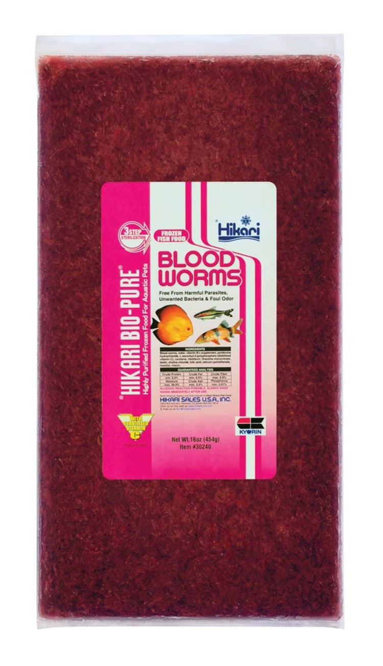 Hikari Blood Worm Frozen Fish Food 16 oz