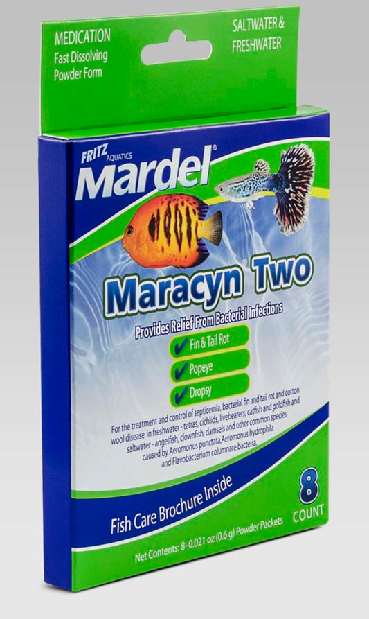 Fritz Mardel Maracyn 2 Antibacterial Medication 0.021 oz 8ct