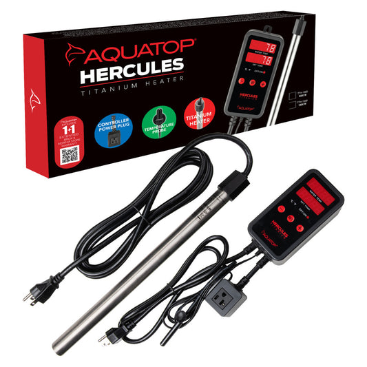 Aquatop Hercules Titanium Heater with Dual Digital In-Line Controller 1500 W