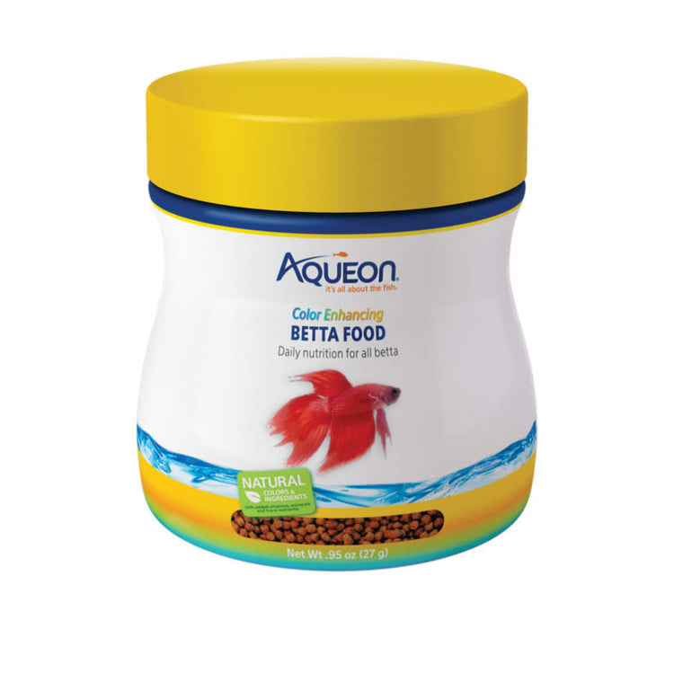 Aqueon Betta Food Color Enhancing .95 oz