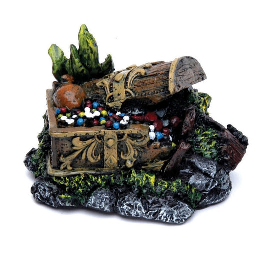 Penn-Plax Treasure Chest Aquarium Ornament- Mini