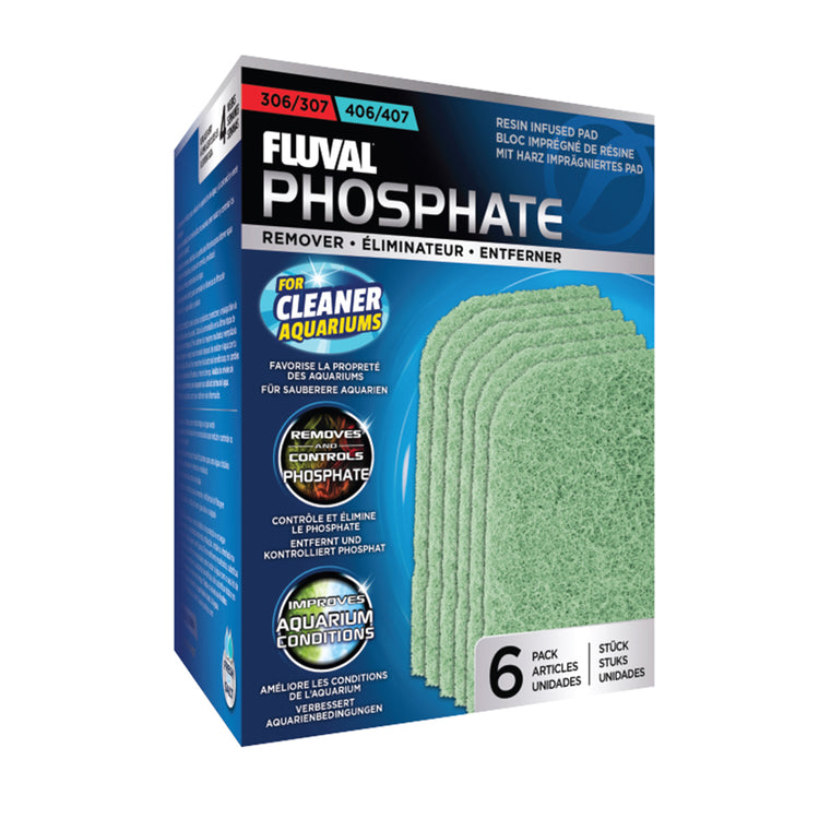 Fluval 306/307/406/407 Phosphate Remover Pad 6pc