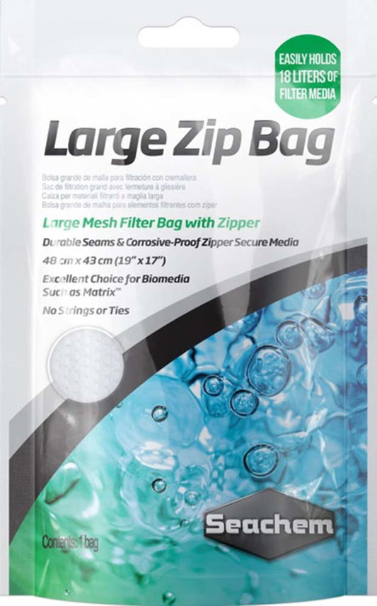 Seachem Mesh Filter Bag with Zipper White- Large
