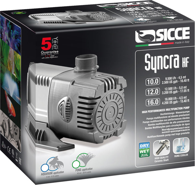 Sicce SYNCRA HF (High Flow) 10.0 Pump - 2500 GPH 1ea