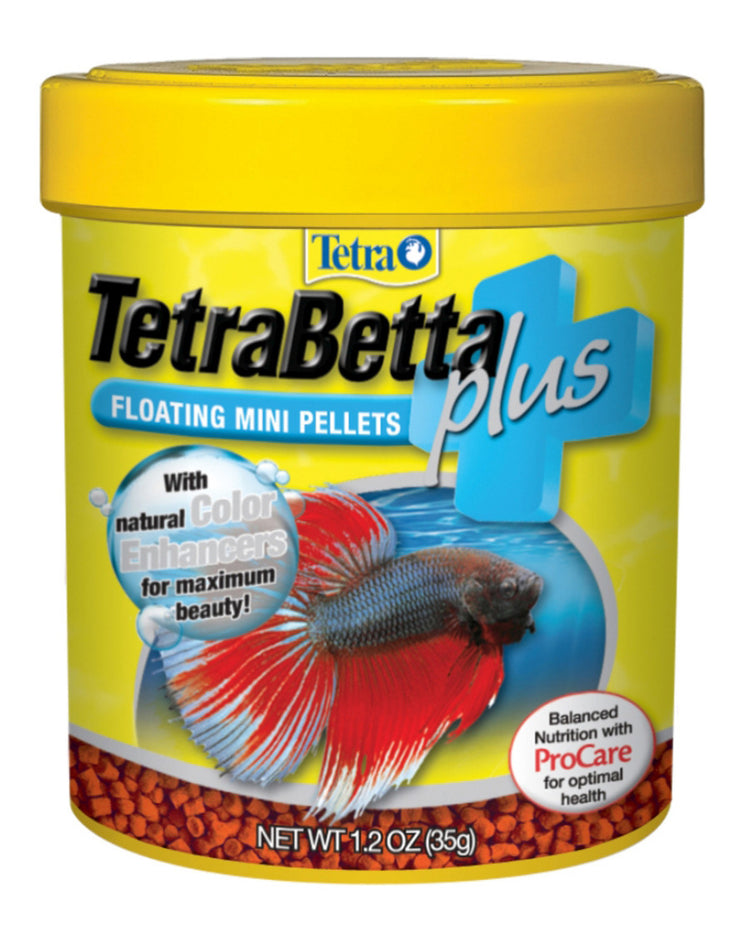 Tetra TetraBetta Plus Pellets Fish Food 1.2 oz, Mini