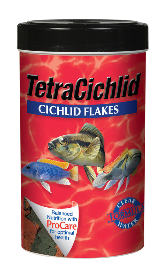 Tetra TetraCichlid Flakes Fish Food 2.82 oz