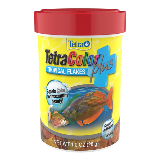 Tetra TetraColor Plus Tropical Flakes Fish Food 1 oz