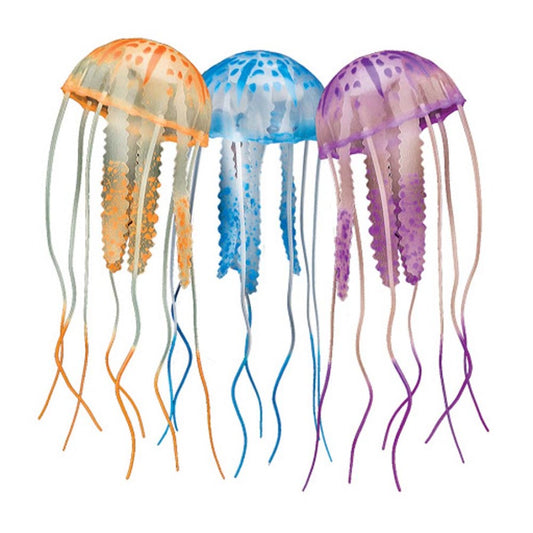 Aquatop Floating Jellyfish Aquarium Ornament- Orange