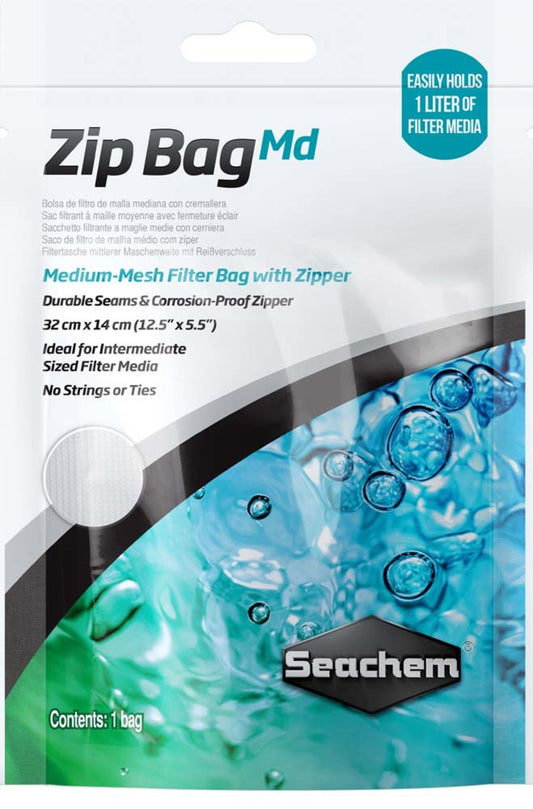 Seachem Mesh Filter Bag with Zipper White- Small